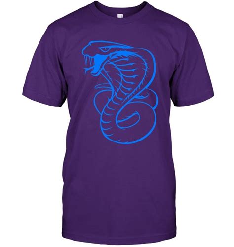 Blue King Cobra Snake Shirt Animal Graphic Art Design Shirt Vintage Men