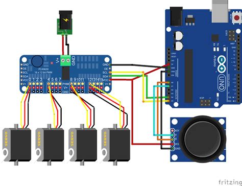 Arduino Uno How To Power 6 Servo Motors Using Battery To Create A