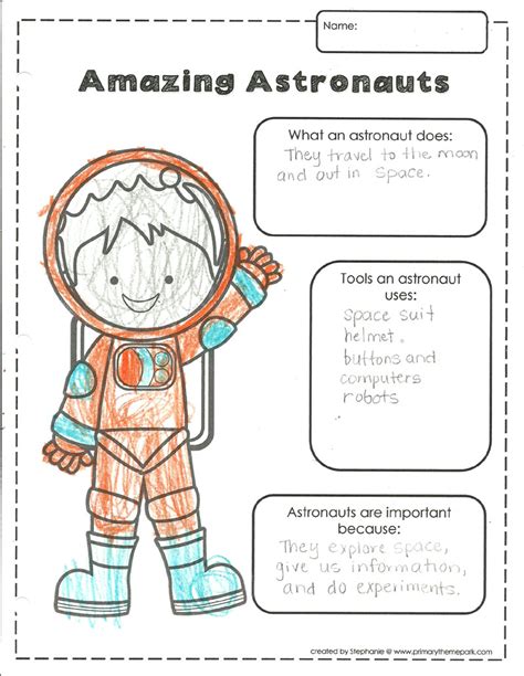Space Themed Writing Ideas For Kindergarten Primary Theme Park