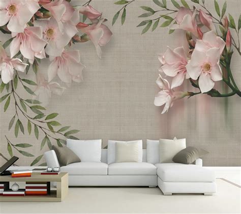 Beibehang Custom Wallpaper Vintage Elegant Pink Floral