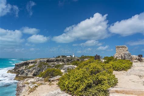 Ruins Of The Mayan Temple On Isla Mujeres Island Near Cancun Mexico