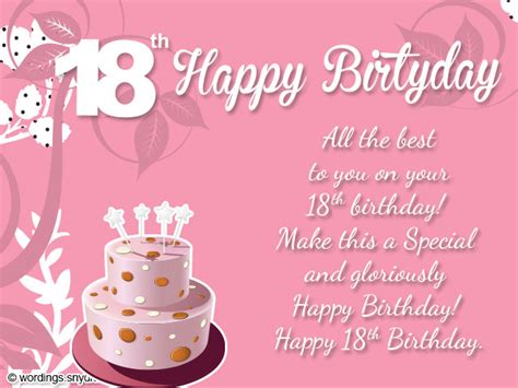 18th Birthday Wishes Greeting And Messages Wordings And Messages