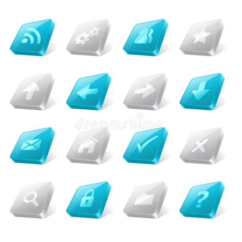 3d Web Buttons Stock Vector Illustration Of Element 30849431