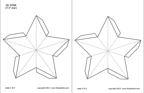 3d Star Templates Free Printable Templates And Coloring