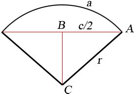 1) the measure of the central angle or 2) the length of the arc itself. Given the arc length and chord length, what is the radius ...
