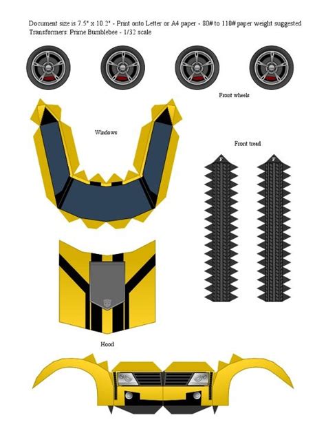 Transformers Papercraft Bumblebee Car This Paper Model Urbana A My