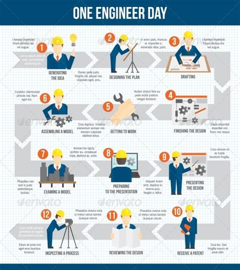 One Engineer Day Infographics By Macrovector Graphicriver