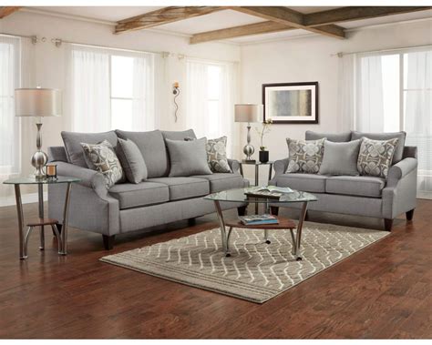 Overstock Furniture Bay Ridge Gray Sofa And Loveseat Living Room