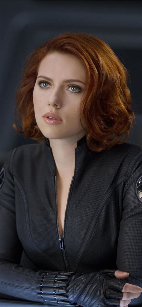 Redhead Scarlett Johansson Black Widow Portrait Di Iphone Wallpapers Free Download