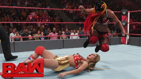 Wwe 2k19 Raw Lacey Evans Vs Ember Moon March 18 2019 Youtube