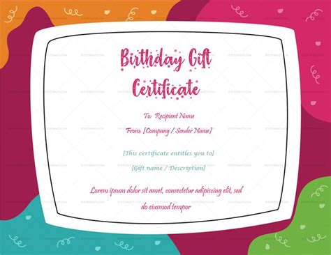 Check spelling or type a new query. Birthday Gift Certificate (MULTI, #97) - Doc Formats ...
