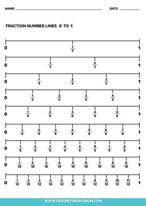 4 Free Printable Fractions Number Line Pdfs Freebie Finding Mom