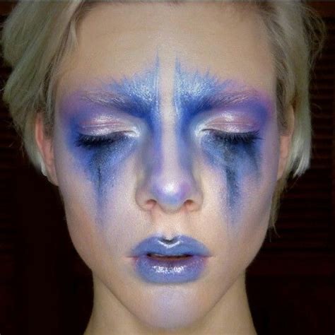 Blue N Purple Avant Garde Makeup Creation Fashion Editorial Makeup