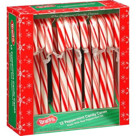 Brachs Peppermint Candy Canes 6 Oz 12 Count