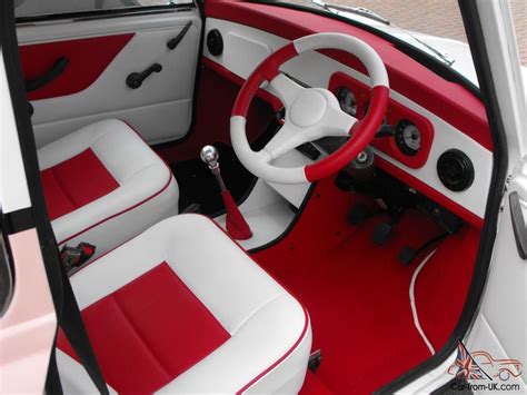 1987 Classic Austin Mini Advantage White Custom Leather Interior