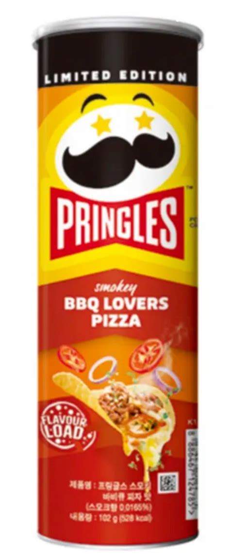 12 Packs Of Pringles Bbq Lovers Pizza Flavored Potato Chips 102g Each