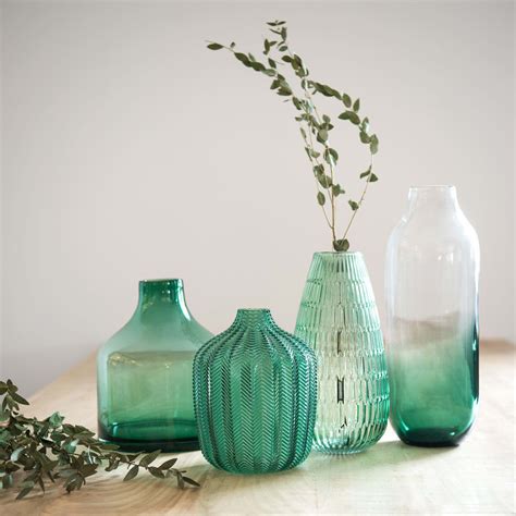 Vaso In Vetro Colorato Verde H18 Vegetal Maisons Du Monde