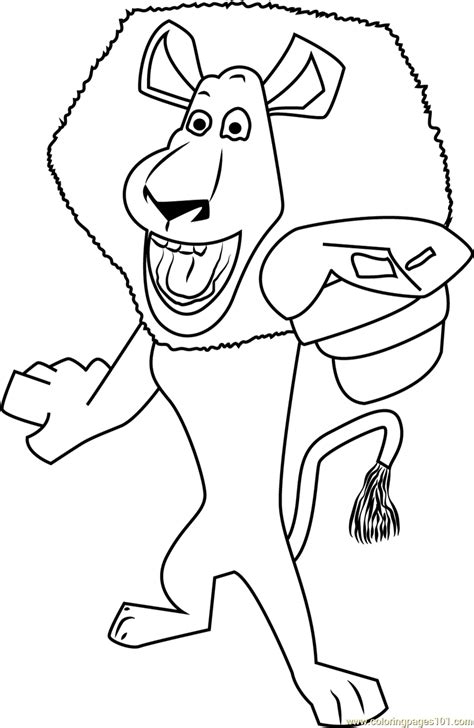 Madagascar 3 coloring pages kids party inspiration in. Alex the Lion Coloring Page - Free Madagascar 3: Europe's ...