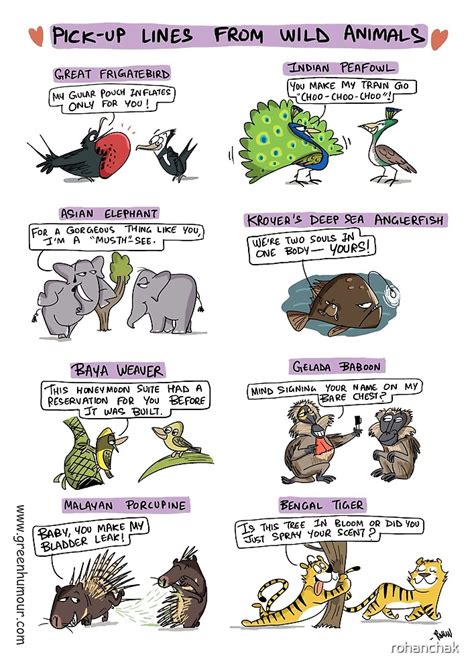 Pick Up Lines From Wild Animals By Rohanchak Redbubble