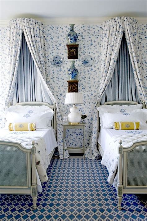 Blue And White Chinoiserie Chic French Country Bedrooms Retro Home