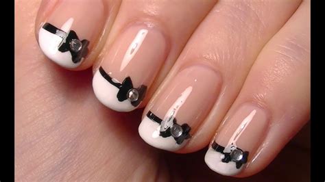 Thus, fun prints and shapes seem to go hand in hand with polka dots while probably the simplest piece of nail art, polka dots can be used in a variety of ways. Cute Little Bow Nail Art • Simple Nail Polish Art Tutorial ...