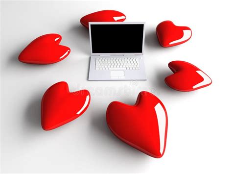 Laptop In Love Stock Illustration Illustration Of Partnership 16711858