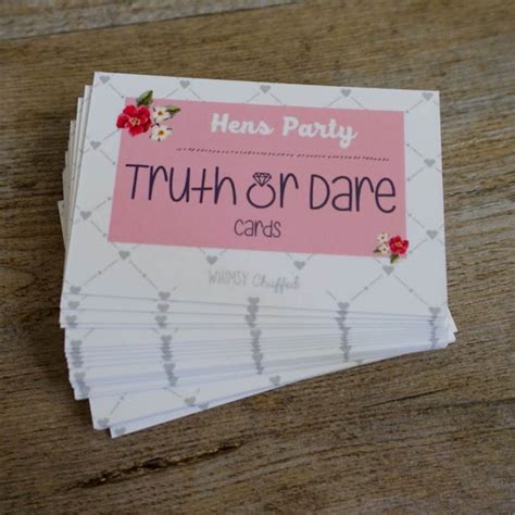 Hens Truth Or Dare Cards By Whimsychuffed On Etsy