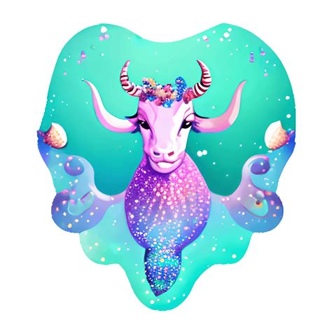 Zodiac Taurus With Torro Horns · Creative Fabrica
