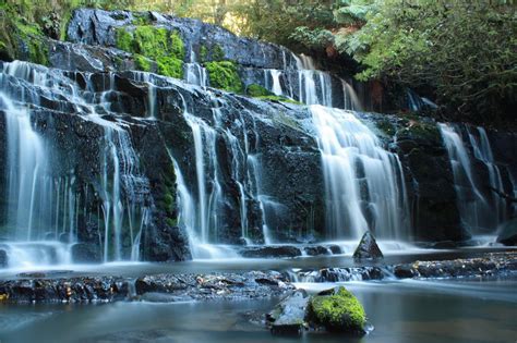 Purakaunui Falls Cascading Waterfall Of New Zealand