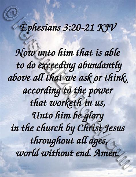 Ephesians 320 21 Kjv Now Unto Him That Is Able To Do Exceeding