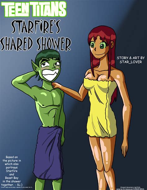 Starfires Shared Shower Porn Comic Cartoon Porn Comics