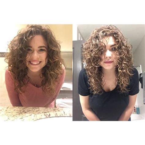 Second Day Hair Comparison On The Left Is Air Drying And On The Right
