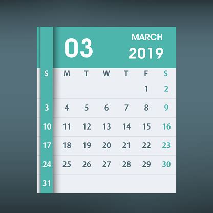 Films en vf ou vostfr et bien sûr en hd. March 2019 Calendar Leaf Flat Design Stock Illustration ...