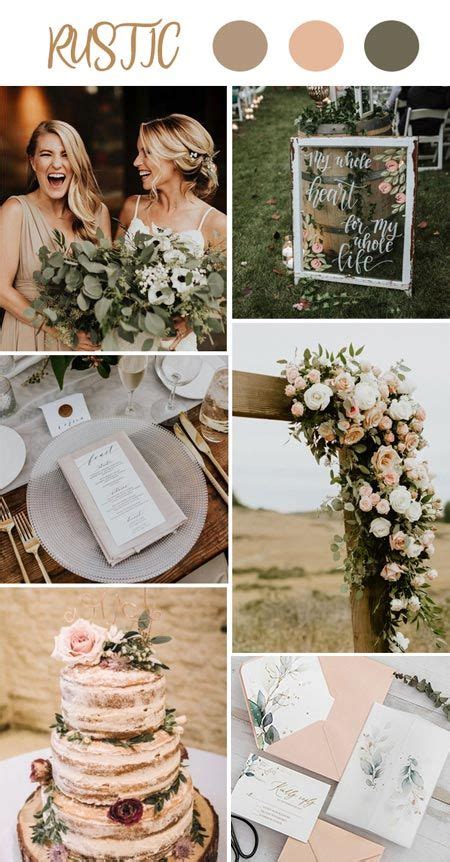 5 Pretty Wedding Color Palette Perfect For Rustic Wedding Theme