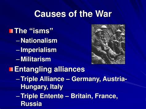 Ppt Causes Of World War I Part 3 Powerpoint Presentation Free