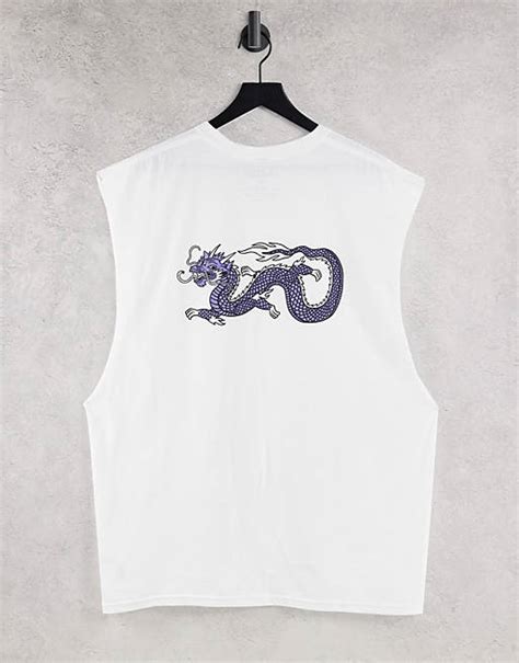 Hnr Ldn Plus Dragon Backprint Sleeveless T Shirt Asos