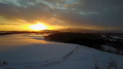 Sunset Over Snowy Hokkaido Video Abc News