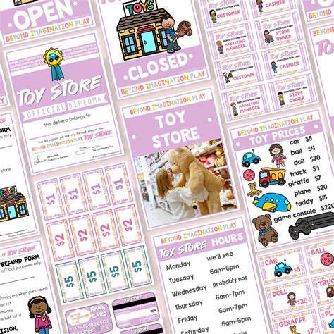 Toy Store Play Pretend Printables Instant Digital Download Dramatic