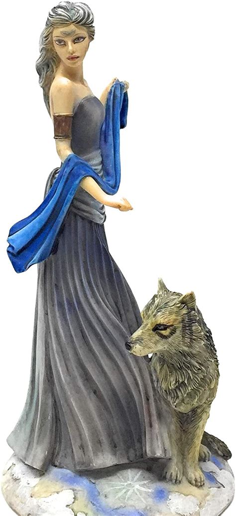 Amazon Com Jessica Galbreth Wolf Maiden Figurine Home Kitchen