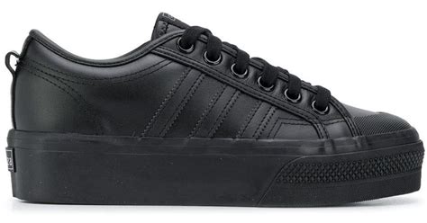 Adidas Nizza Platform Sneakers In Black Lyst