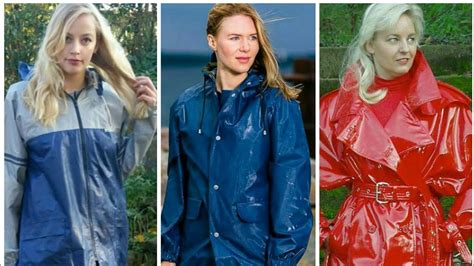 More Attractive Pvc Plastic Vinyl Raincoat Rain Suit Youtube