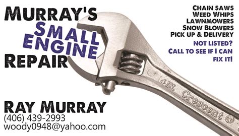 Business Card Design For Handy Man Small Engine Repair Man Clothespin