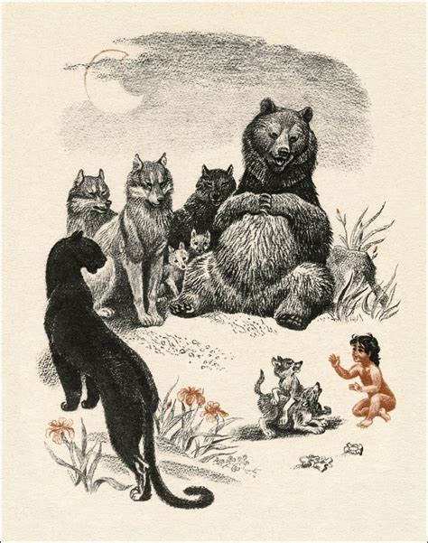 Drawings of animals in the jungle book. Mowgli - Book Graphics | Rudyard kipling jungle book, Jungle book disney, Mowgli