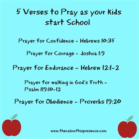5 Verses To Pray As Your Kids Start School The Calm Of