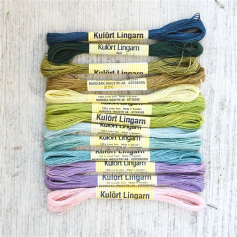 Nordiska Linen Thread Collections Two Strand Twist Colorful Garden