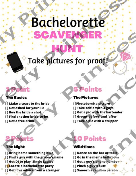 bachelorette scavenger hunt game bachelorette party game etsy in 2022 bachelorette scavenger