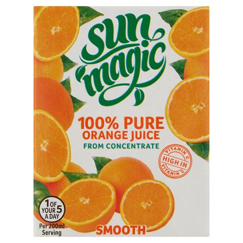 Sunmagic 100 Pure Orange Juice Smooth 200ml Fruit Juice Iceland Foods