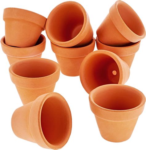 Mini Terra Cotta Pots 10 Pack Mini Flower Pots With Drainage Holes