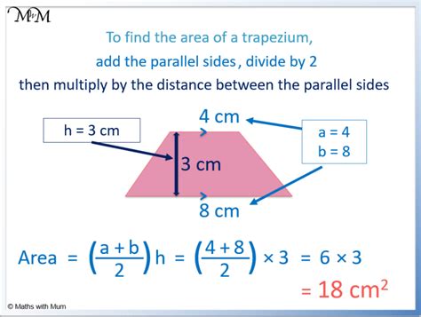 How To Find The Area Of A Trapezium Maths With Mum