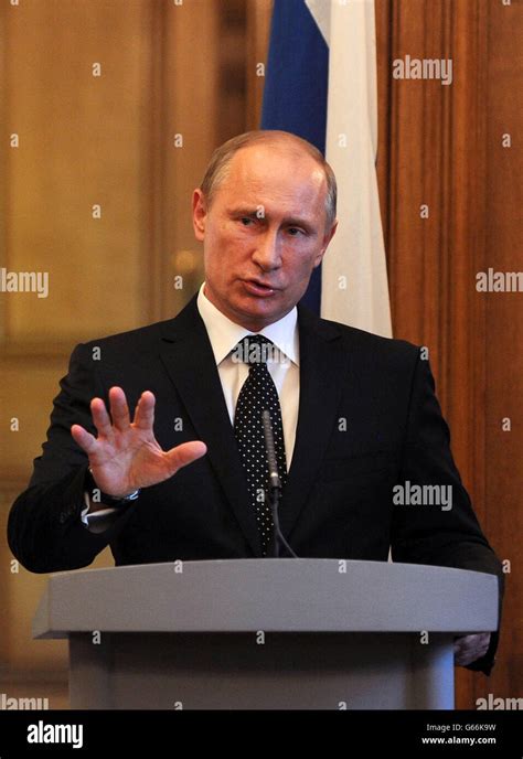 Russian President Vladimir Putin Press Conference Inside 10 Downing